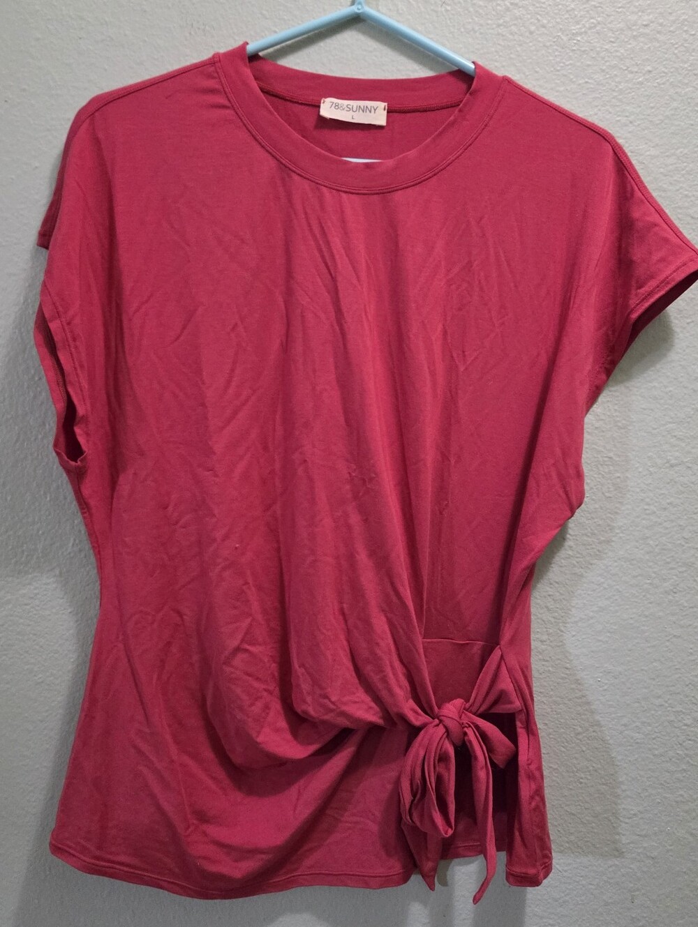 78 & Sunny Side Tie Dolman Sleeved Tee